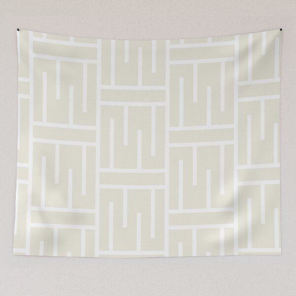 Item preview, Cream White Minimal Line Art Pattern 3 Pairs Behr 2023 Color of the Year Blank Canvas D-C.-003 designed and sold by ColorOfTheYears.