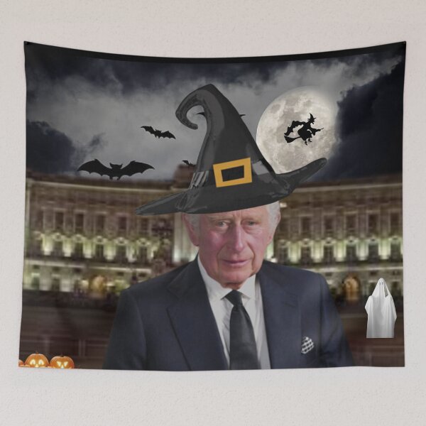 Item preview, King Charles Funny Halloween Poster designed and sold by Teetans.