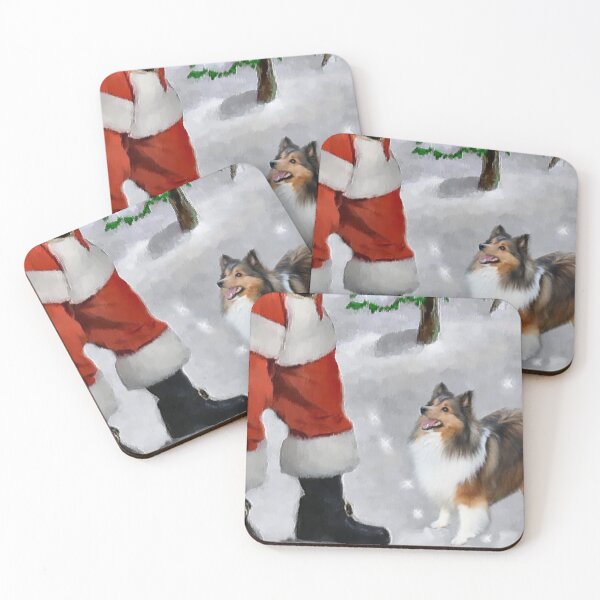 Item preview, Shetland Sheepdog Sheltie Meets Santa Christmas Gifts designed and sold by springdaleshops.