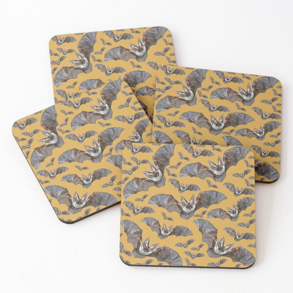 Item preview, Ochre Bats by BeeFoxTree, Long Eared Bats, Mustard Bats designed and sold by BeeFoxTree.