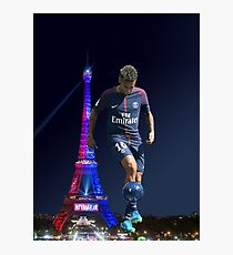 Neymar psg - ball Photographic Print