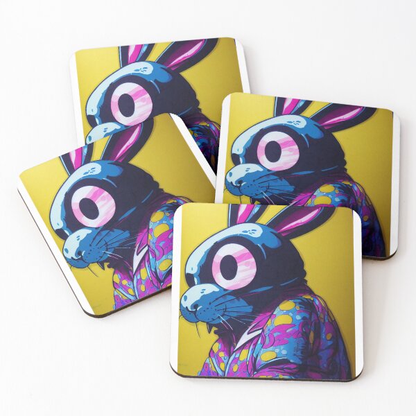 Item preview, Rabbit yellow background designed and sold by keyd-studio.