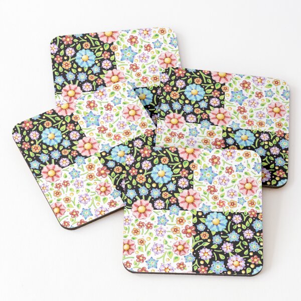 Item preview, Millefiori Floral Checks designed and sold by PatriciaSheaDesigns.