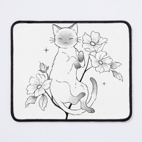 Item preview, siamese cat and flowers designed and sold by savth.