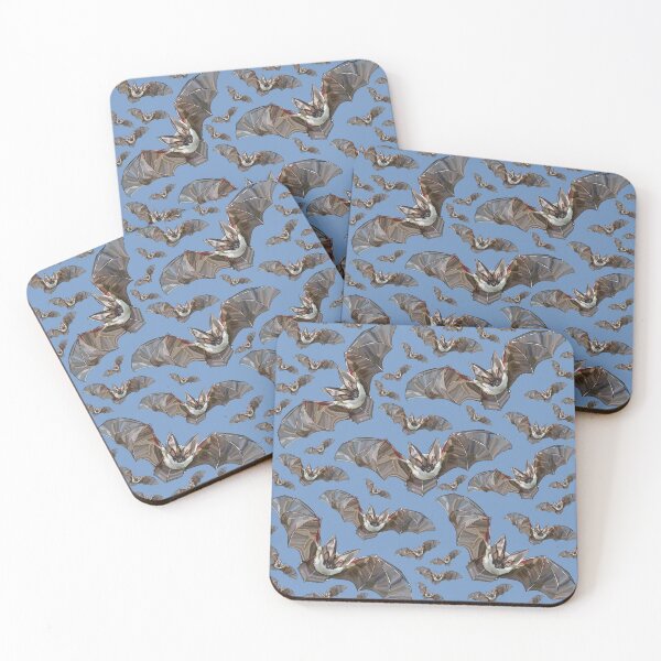 Item preview, Blue Bats by BeeFoxTree, Long Eared Bats, Mustard Bats designed and sold by BeeFoxTree.