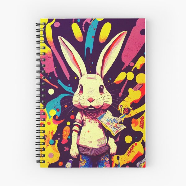Item preview, Rabbit colorful graffiti designed and sold by keyd-studio.