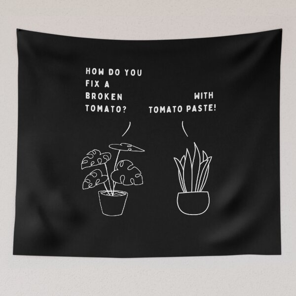 Item preview, Plant joke - How do you fix a broken tomato? designed and sold by ani-eni.
