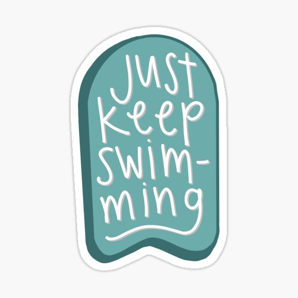 Item preview, Just keep swimming kickboard designed and sold by palmwooddesigns.