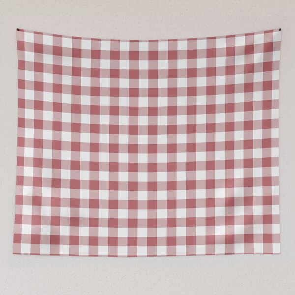 Item preview, Pink White Buffalo Plaid Checkerboard Pattern Pairs 2023 COTY Terra Rosa DE5096 designed and sold by ColorOfTheYears.
