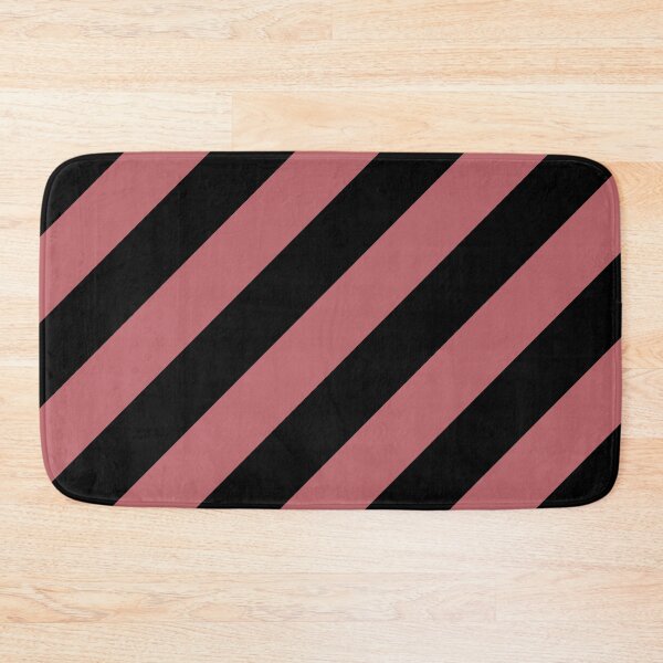 Item preview, Black Pink Classic Diagonal Stripe Pattern Pairs 2023 COTY Terra Rosa DE5096 designed and sold by ColorOfTheYears.