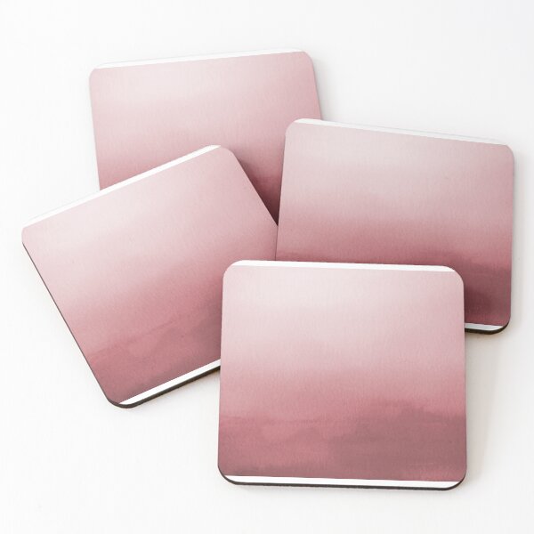 Item preview, Pink Watercolor Ombre Gradient Blend Abstract Pairs 2023 COTY Terra Rosa DE5096 designed and sold by ColorOfTheYears.