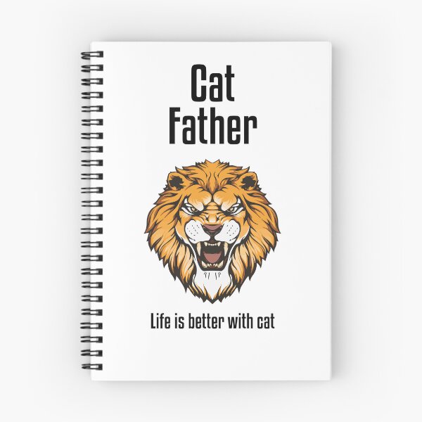 Item preview, Cat Father Life is Better with Cat design with angry lion designed and sold by Kubala.
