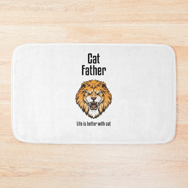 Item preview, Cat Father Life is Better with Cat design with angry lion designed and sold by Kubala.