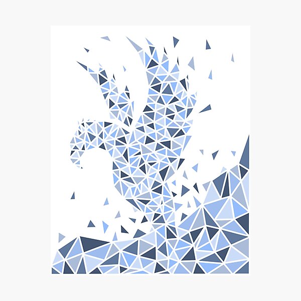 Item preview, blauer adler mosaik muster designed and sold by octo-PS.