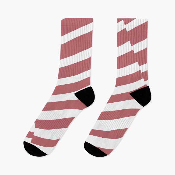Item preview, Pink White Diagonal Offset Stripe Pattern Pairs 2023 COTY Terra Rosa DE5096 designed and sold by ColorOfTheYears.