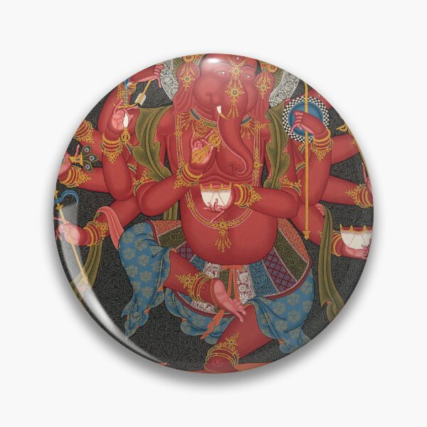 Item preview, Mandala 127 Red Twelve Armed Ganesh Sakya designed and sold by GuyBlank.