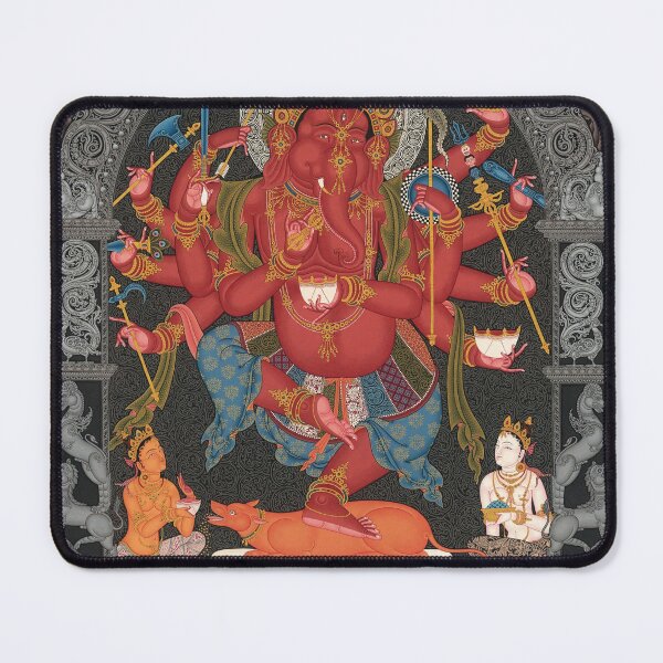 Item preview, Mandala 127 Red Twelve Armed Ganesh Sakya designed and sold by GuyBlank.