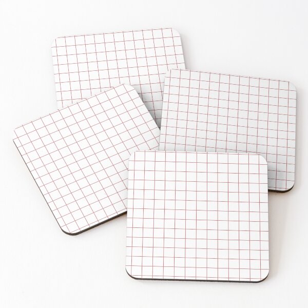 Item preview, Pink White Grid Pattern Pairs 2023 COTY Terra Rosa DE5096 designed and sold by ColorOfTheYears.