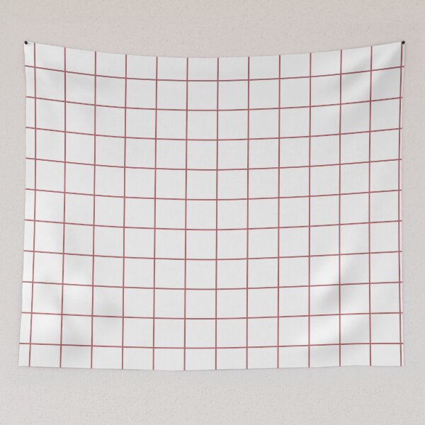 Item preview, Pink White Grid Pattern Pairs 2023 COTY Terra Rosa DE5096 designed and sold by ColorOfTheYears.