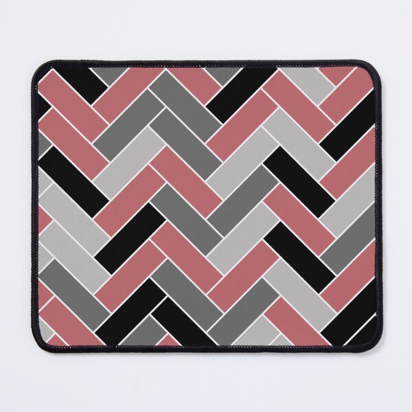 Item preview, Pink Black Gray Herringbone Pattern Pairs 2023 COTY Terra Rosa DE5096 designed and sold by ColorOfTheYears.