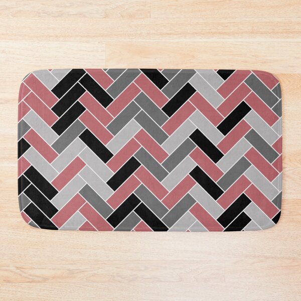 Item preview, Pink Black Gray Herringbone Pattern Pairs 2023 COTY Terra Rosa DE5096 designed and sold by ColorOfTheYears.