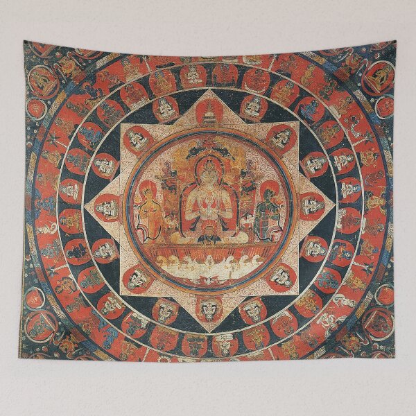 Item preview, Mandala 128 Moon God Chandra Nepal 1400 designed and sold by GuyBlank.