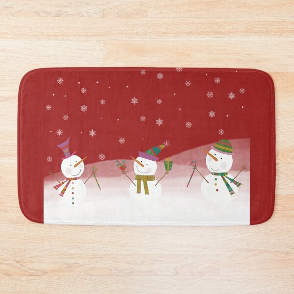 Item preview, Cute wintery landscape with three snowmen in the winternight designed and sold by marina63.