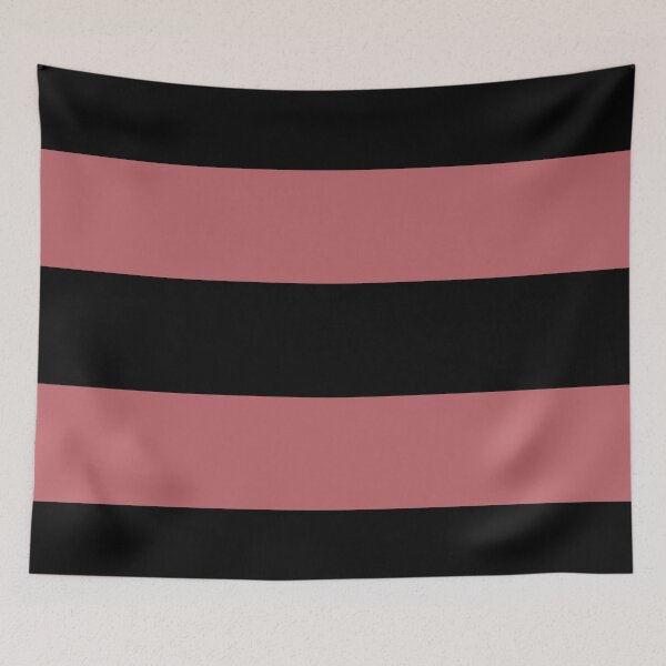 Item preview, Black Pink Minimal Horizontal Stripe Pattern Pairs 2023 COTY Terra Rosa DE5096 designed and sold by ColorOfTheYears.