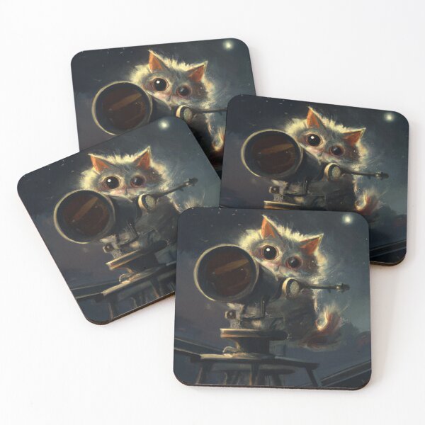 Item preview, Peeps the Cat, discovering the stars (Baroque) designed and sold by thecatandkettle.