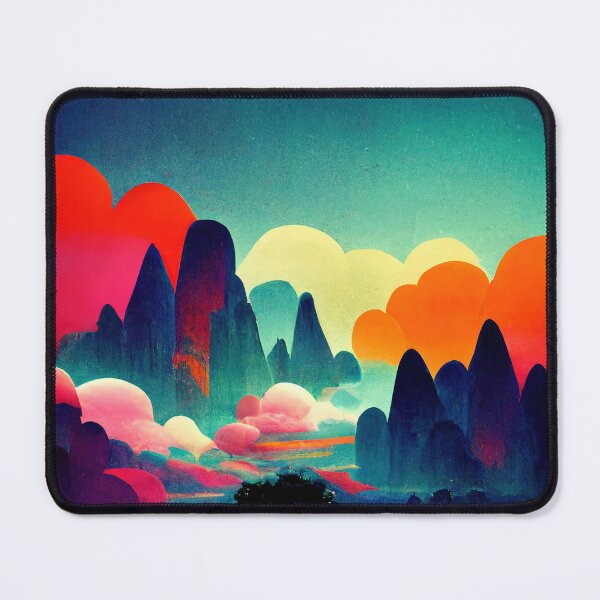 Item preview, Colorful mountainrange Dreamscape designed and sold by PeanutArtCorner.