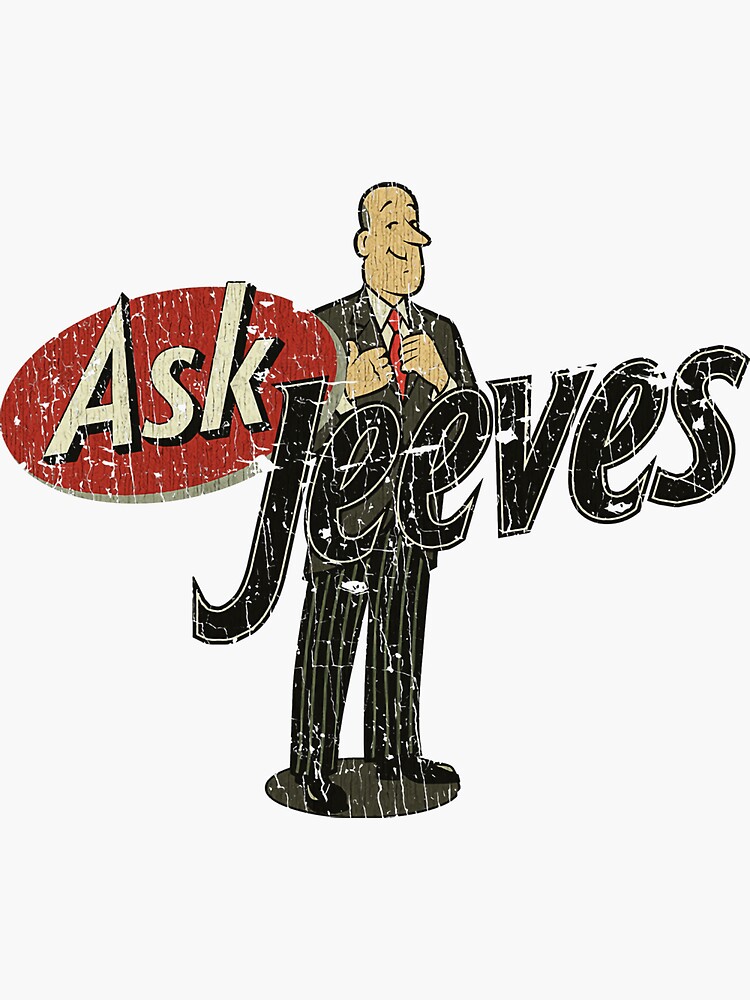 "Web Developer Ask Jeeves 1995" Sticker for Sale by gamoreRony Redbubble