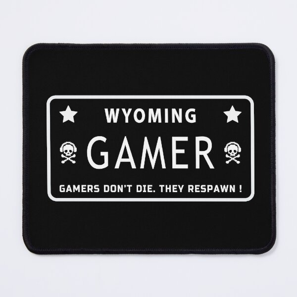 Item preview, American Gamer - Wyoming Gamer. Gamers don't die, they respawn. designed and sold by Sky-99.