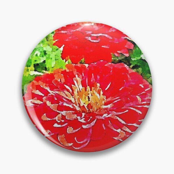 Item preview, Red Zinnias designed and sold by Floral-Art.