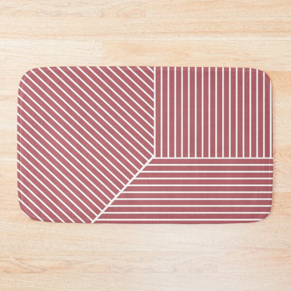 Item preview, Pink White Minimal Modern Stripe Pattern Pairs 2023 COTY Terra Rosa DE5096 designed and sold by ColorOfTheYears.