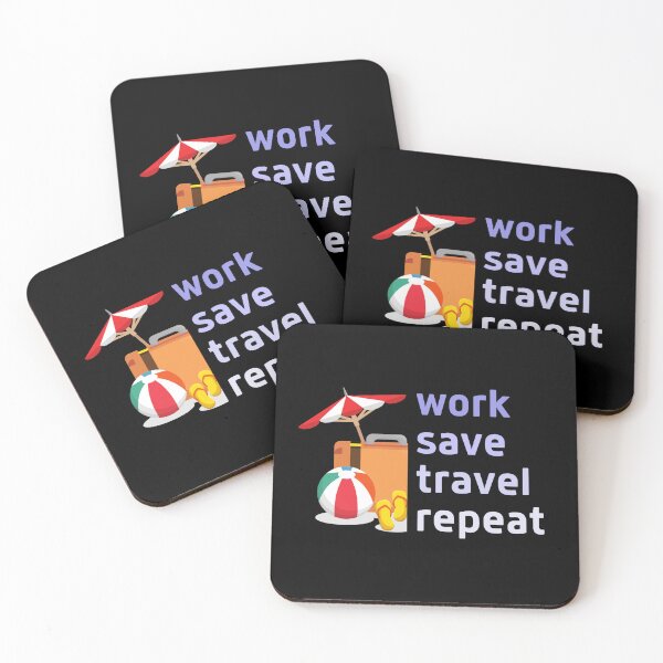 Artikelvorschau, Work Save Travel Repeat entworfen und verkauft von ilalang-by-eka.