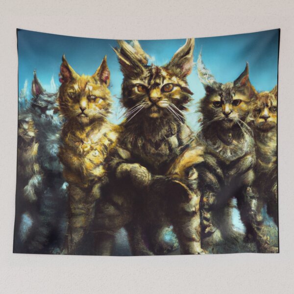 Item preview, The Rough Fuzz, looking fierce (Baroque) designed and sold by thecatandkettle.
