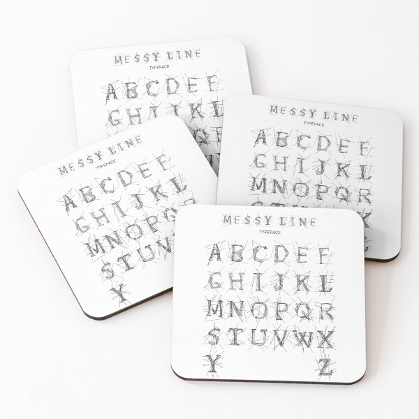 Item preview, Messy Line Alphabet  designed and sold by PanPu.