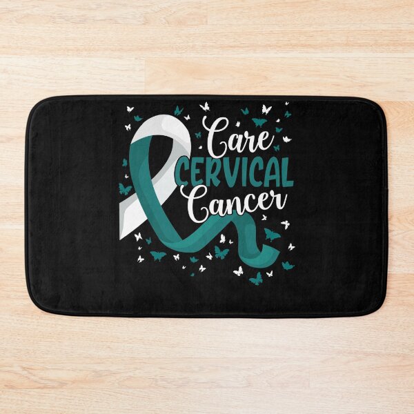 Item preview, Care Cervical Cancer, Teal ' White Ribbon designed and sold by camanodooseo.
