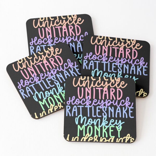 Item preview, Monkey Monkey Underpants Rainbow Fan Quote Black  designed and sold by ANTHONYPALERMO.