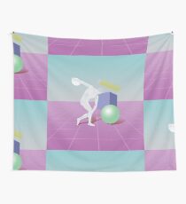 Vaporwave Geometry Class Wall Tapestry