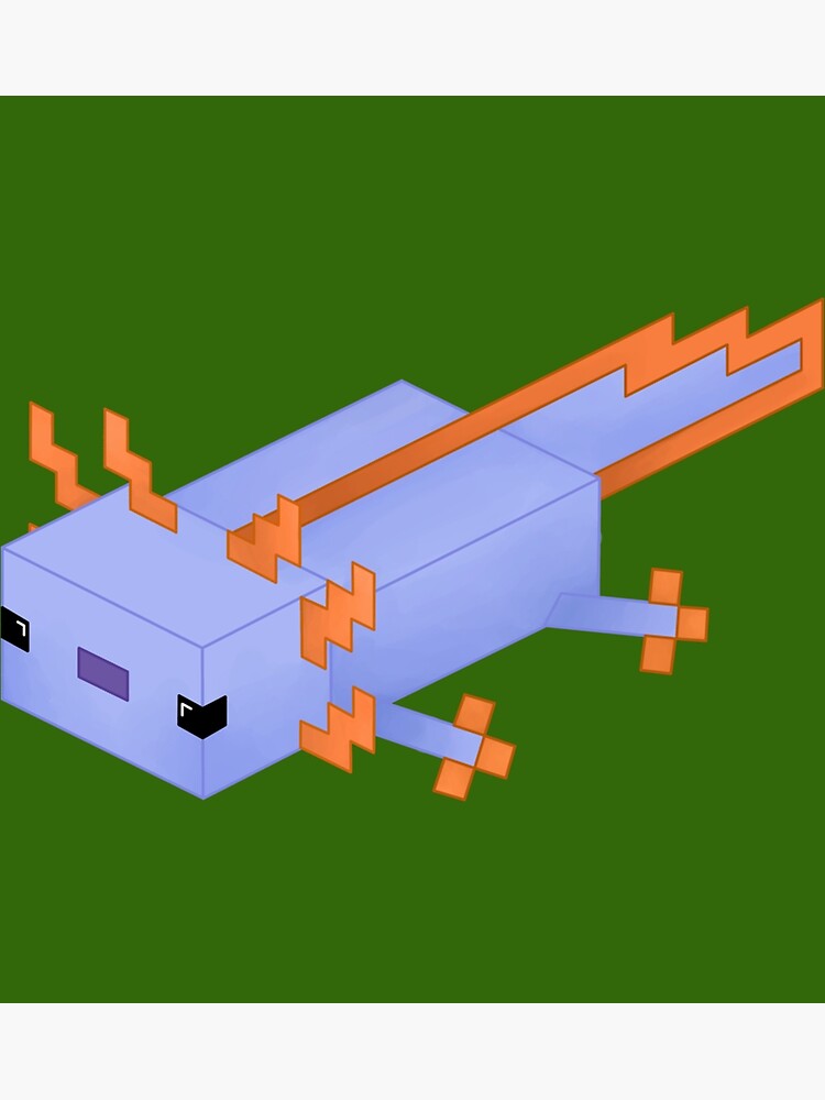 "Original Blue Minecraft Axolotl" Poster for Sale by BridieRitchi