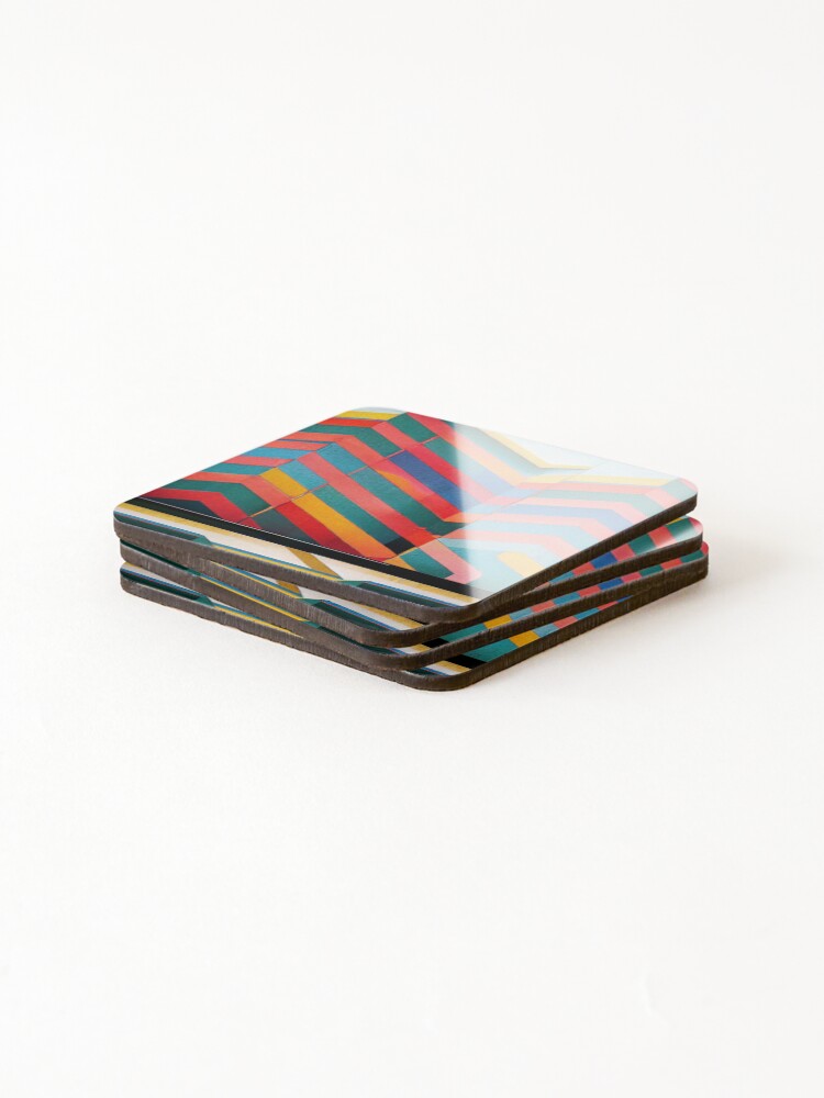 Thumbnail 4 of 5, Coasters (Set of 4), Psychedelic Patterns designed and sold by BlueIntel.