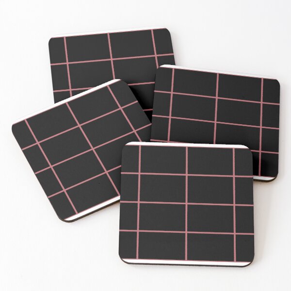 Item preview, Black Pink Sponge Paint Thin Check Pattern Pairs 2023 COTY Terra Rosa DE5096 designed and sold by ColorOfTheYears.