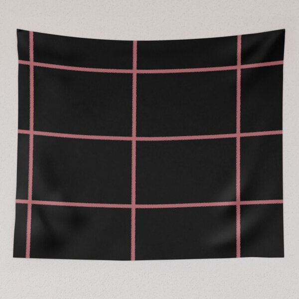 Item preview, Black Pink Sponge Paint Thin Check Pattern Pairs 2023 COTY Terra Rosa DE5096 designed and sold by ColorOfTheYears.