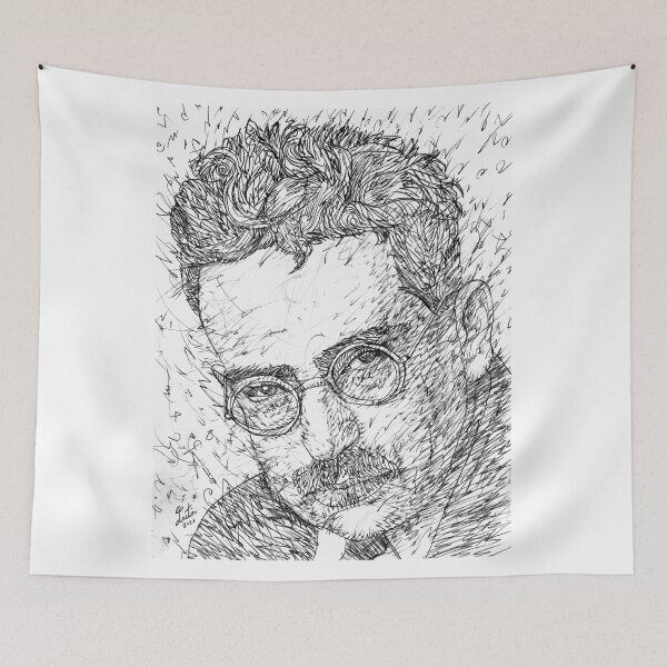 Item preview, WALTER BENJAMIN black and white pencil portrait .1 designed and sold by lautir.