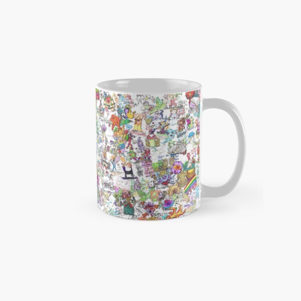 Player and Doodler Doodle Montage Classic Mug