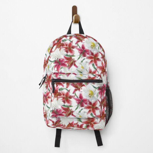 Item preview, Red and White Lillies in Loose Watercolour designed and sold by Tina Veenstra.