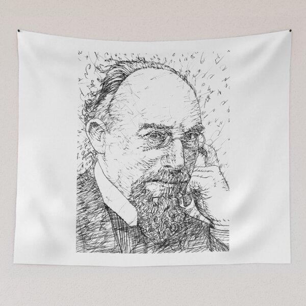 Item preview, ERIK SATIE black and white pencil portrait .1 designed and sold by lautir.