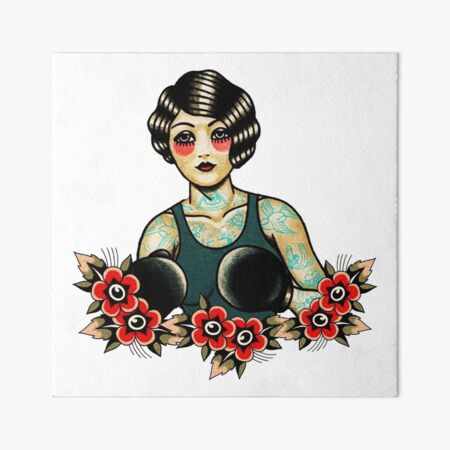 Boxer Flapper Girl Tattoo Art Print -  Hong Kong