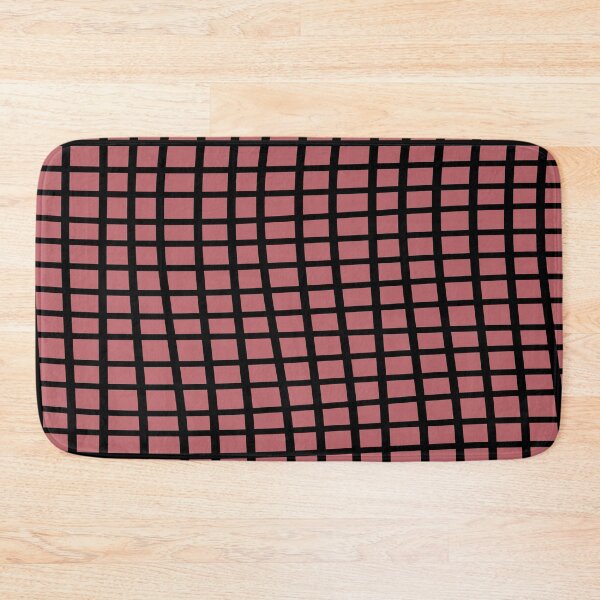 Item preview, Black Pink Wavy Grid Pattern Pairs 2023 COTY Terra Rosa DE5096 designed and sold by ColorOfTheYears.